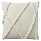 Nourison Home Lifestyle Diamond Pattern 18" x 18" White Indoor Throw Pillow