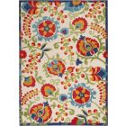Nourison Home Aloha ALH17 3'6" x 5'6" Multicolor Rectangle Farmhouse Rug (Dropshippable)