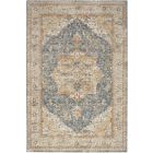Nourison Home Sahar SHR06 7'10" x 10'4" Ivory Blue Vintage Indoor Rug (Dropshippable)