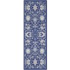 Nourison Home Whimsicle WHS10 2' x 8' Navy Multicolor Farmhouse Indoor Rug (Dropshippable)