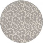 Nourison Home Grafix GRF19 5'3" x Round Grey Contemporary Indoor Rug (Dropshippable)