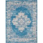Nourison Home Grafix GRF14 5'3" x 7'3" Blue Vintage Indoor Rug (Dropshippable)
