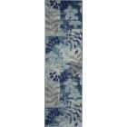 Nourison Home Tranquil TRA01 2'3" x 7'3" Navy/Light Blue Farmhouse Indoor Rug (Dropshippable)