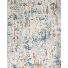 Nourison Home Quarry QUA01 7'10" x 9'10" Beige Blue Rust Modern Indoor Rug (Dropshippable)