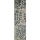 Nourison Home Maxell MAE10 2'2" x 7'6" Ivory/Blue Modern Indoor Rug (Dropshippable)