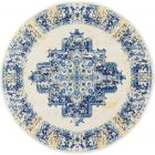 Nourison Home Grafix GRF14 4' x Round White Vintage Indoor Rug (Dropshippable)