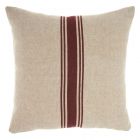 Nourison Home Lifestyle Linen Stripe 20" x 20" Maroon Natural Indoor Throw Pillow