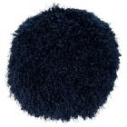 Nourison Home Shag Lush Yarn 14" x 14" Round Navy Indoor Throw Pillow