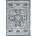 Nourison Home Ankara Global ANR17 5'3" x 7'6" Ivory Light Blue Rectangle Bohemian Indoor Rug (Dropshippable)
