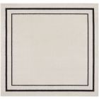 Nourison Home Essentials NRE02 5' x Square Ivory/Black Contemporary Rug (Dropshippable)