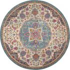 Nourison Home Passion PSN22 4' x Round Ivory/Multi Transitional Indoor Rug
