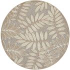Nourison Home Aloha ALH18 4' x Round Natural Tropical Rug (Dropshippable)