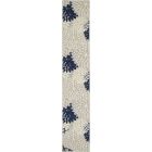 Nourison Home Aloha ALH05 2'3" x 12' Ivory/Navy Runner Tropical Rug
