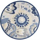 Nourison Home Aloha ALH25 7'10" x Round Blue/Grey Contemporary Rug