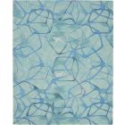 Nourison Home Symmetry SMM05 7'9" x 9'9" Aqua Blue Modern Indoor Rug (Dropshippable)