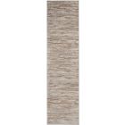 Nourison Home Elation ETN01 2'2" x 18' Ivory Grey Modern Indoor Rug (Dropshippable)