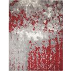 Nourison Home Twilight TWI21 5'6" x 8' Grey/Red Modern Indoor Rug (Dropshippable)