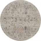 Nourison Home Lynx LNX02 7'10" x Round Ivory Taupe Vintage Indoor Rug
