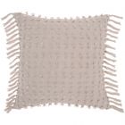 Nourison Home Lifestyle Cut Fray Texture 20" x 20" Khaki Indoor Throw Pillow