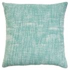 Nourison Home Outdoor Pillows Woven Basketweave 18" x 18" Turquoise Throw Pillow