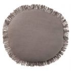 Nourison Home Sofia 20" x 20" Round Charcoal Indoor Throw Pillow