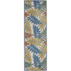 Nourison Home Aloha ALH18 2'3" x 8' Ivory/Multi Runner Tropical Rug (Dropshippable)