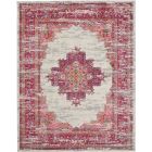 Nourison Home Passion PSN03 6'7" x 9'6" Ivory/Fuchsia Bohemian Indoor Rug (Dropshippable)