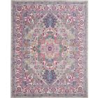 Nourison Home Passion PSN20 8' x 10' Light Grey/Pink Bohemian Indoor Rug (Dropshippable)