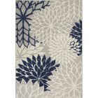 Nourison Home Aloha ALH05 3'6" x 5'6" Ivory/Navy Rectangle Tropical Rug