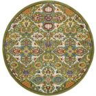 Nourison Home Allur ALR03 5'3" x Round Sage Ivory Round Bohemian Indoor Rug