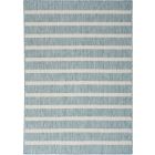 Nourison Home Positano POS03 6' x 9' Aqua Ivory Modern Rug (Dropshippable)