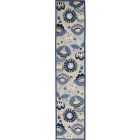 Nourison Home Aloha ALH25 2'3" x 10' Blue/Grey Runner Contemporary Rug