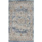 Nourison Home Quarry QUA11 3' x 5' Ivory Blue Vintage Indoor Rug (Dropshippable)