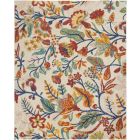 Nourison Home Allur ALR09 7'10" x 9'10" Ivory Multicolor Rectangle Bohemian Indoor Rug (Dropshippable)