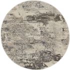 Nourison Home Celestial CES02 5'3" x Round Ivory/Grey Modern Indoor Rug (Dropshippable)