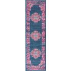 Nourison Home Passion PSN03 2'2" x 7'6" Blue Bohemian Indoor Rug (Dropshippable)