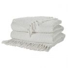Nourison Home Lifestyle Woven Chenille 50" x 60" White Indoor Throw Blanket