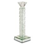 AICO Michael Amini Montreal Slender Mirrored Crystal Candle Holder Small (6/Pack)