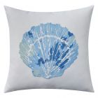 Nourison Home Lifestyle Raised Printed Seashell 18" x 18" White Indoor Throw Pillow