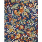 Nourison Home Allur ALR09 7'10" x 9'10" Navy Multicolor Rectangle Bohemian Indoor Rug (Dropshippable)