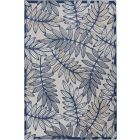 Nourison Home Aloha ALH18 6' x 9' Ivory/Navy Rectangle Tropical Rug (Dropshippable)