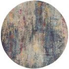 Nourison Home Celestial CES16 7'10" x Round Multicolor Modern Indoor Rug (Dropshippable)