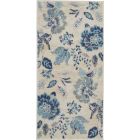 Nourison Home Tranquil TRA02 2' x 4' Ivory/Light Blue Farmhouse Indoor Rug (Dropshippable)