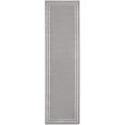 Nourison Home Essentials NRE02 2' x 6' Grey/Ivory Contemporary Rug (Dropshippable)