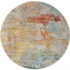 Nourison Home Celestial CES02 10' x Round Sealife Modern Indoor Rug (Dropshippable)