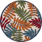 Nourison Home Aloha ALH18 7'10" x Round Multicolor Tropical Rug