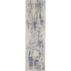 Nourison Home Rustic Textures RUS02 2'2" x 7'6" Blue/Ivory Modern Indoor Rug (Dropshippable)