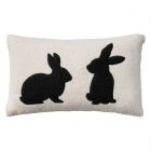 Nourison Home Pet Pillows & Access Sherpa Rabbit 12" x 21" Black Indoor Throw Pillow