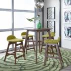 Liberty Furniture Space Savers Gathering Table with Green Barstool Set
