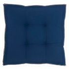Nourison Home Outdoor Pillows Flange Seat Cushion 18" x 18" x 3" Navy